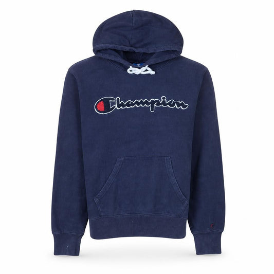 Champion Women’s Navy Small Pullover Hoodie 100% Cotton Logo