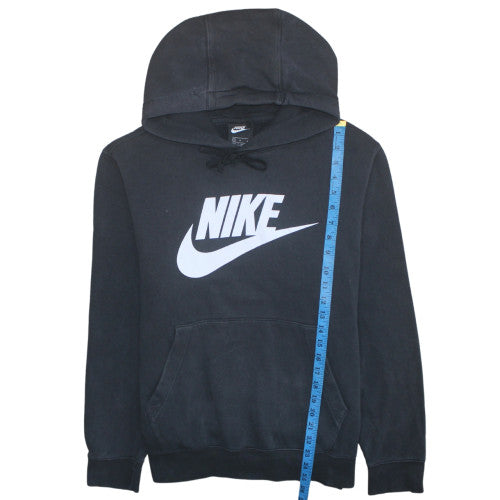 Nike Mens Black Medium Pullover Hoodie Graphic Logo Sweatshirt