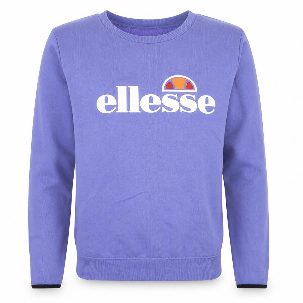 Ellesse Womens Purple Logo Crew Neck Sweatshirt UK 8