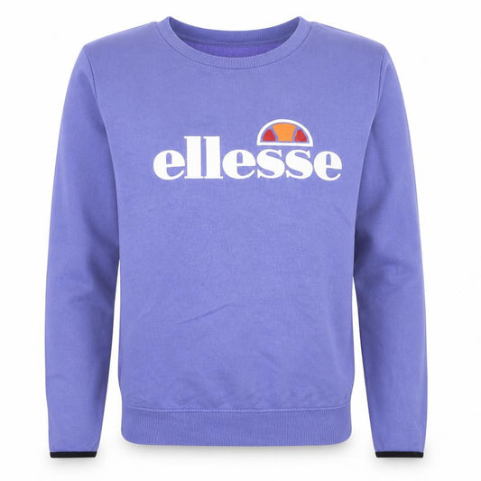 Ellesse Womens Purple Logo Crew Neck Sweatshirt UK 8