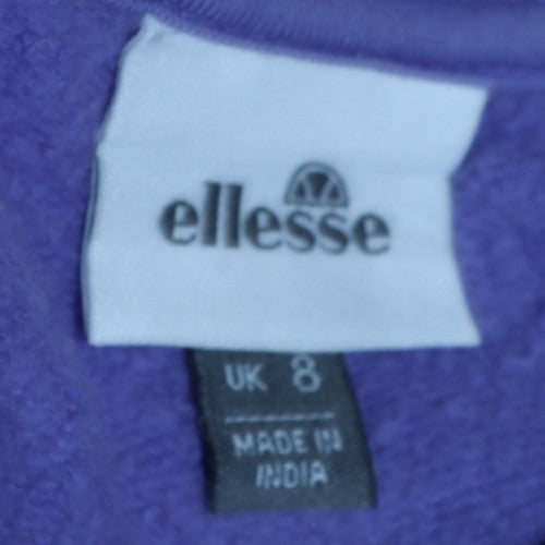 Ellesse Womens Purple Logo Crew Neck Sweatshirt UK 8