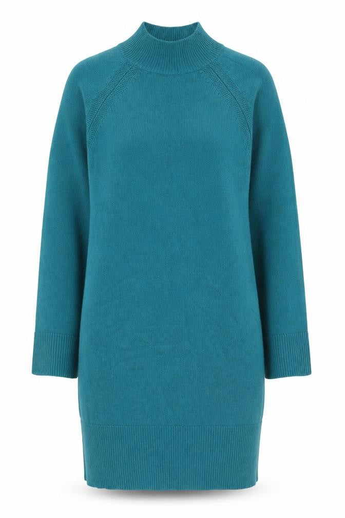 Jaeger Women’s Green Wool Cashmere Mock Neck Jumper Size S