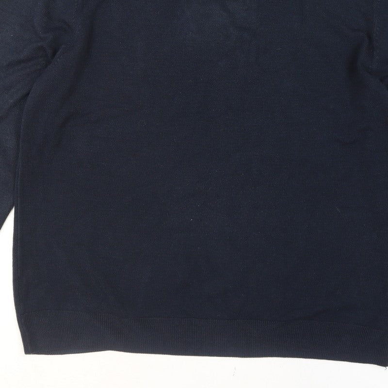 Additional view of Marks and Spencer Men's Blue L Crew Neck Cotton Blend Jumper