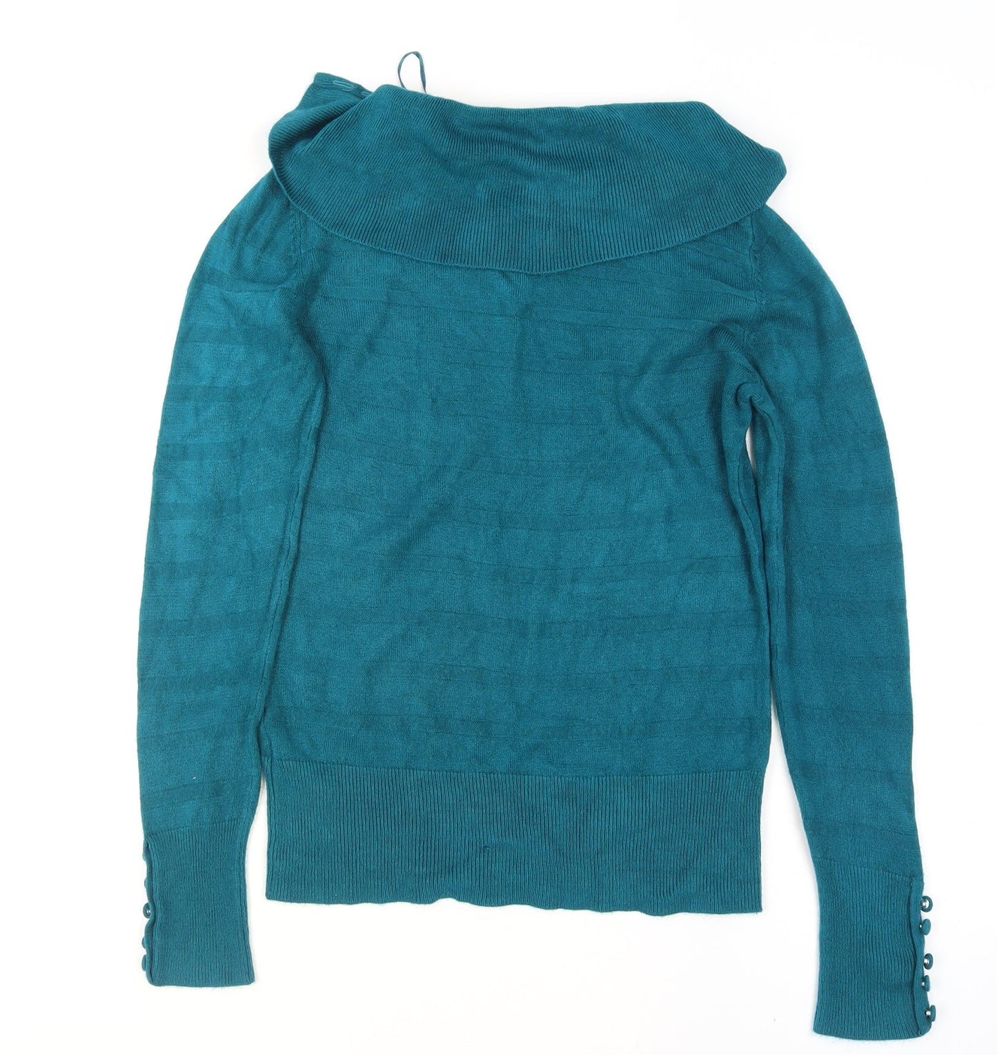 Debenhams Women’s Green Cowl Neck Long Sleeve Knit Jumper Size 10