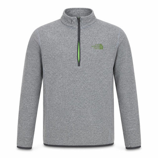 The North Face Men's Grey 1/4 Zip Fleece Sweatshirt Size S