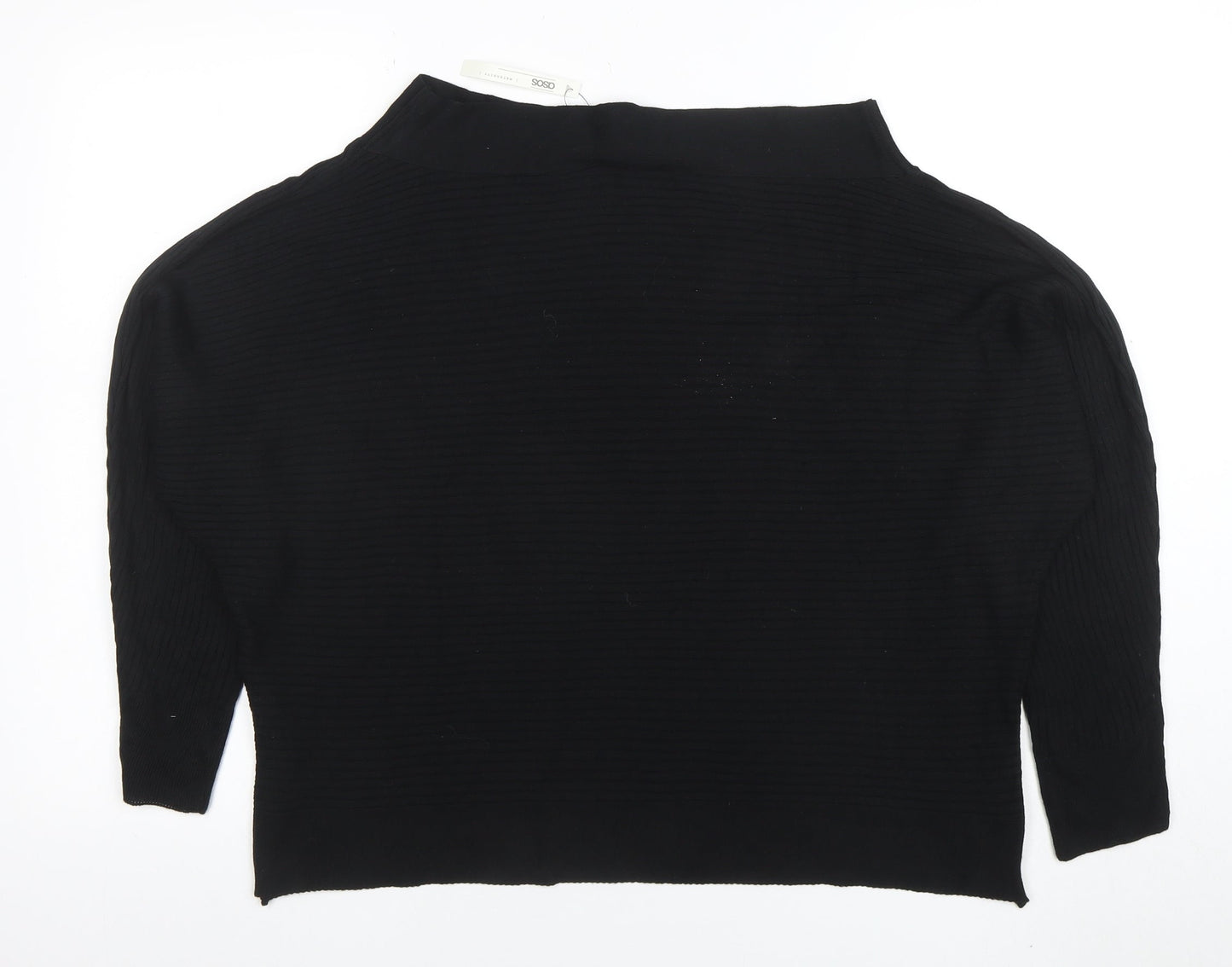 ASOS Women’s Black High Neck Acrylic Pullover Jumper Size 8