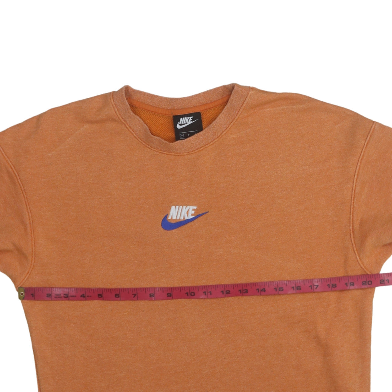 Nike Men's Orange Crew Neck Pullover Sweatshirt Size S