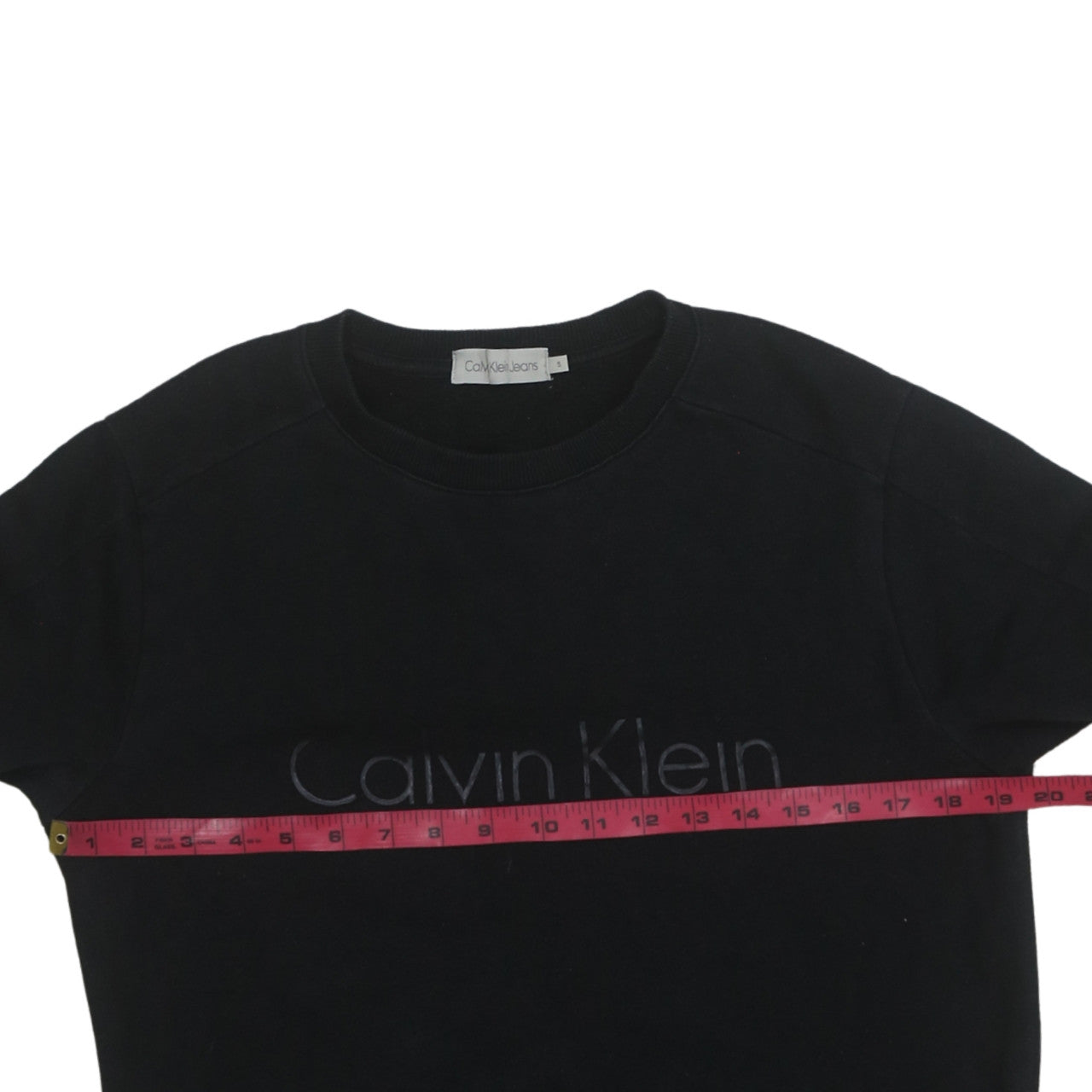 Calvin Klein Jeans Mens Black M Logo Crew Neck Sweatshirt