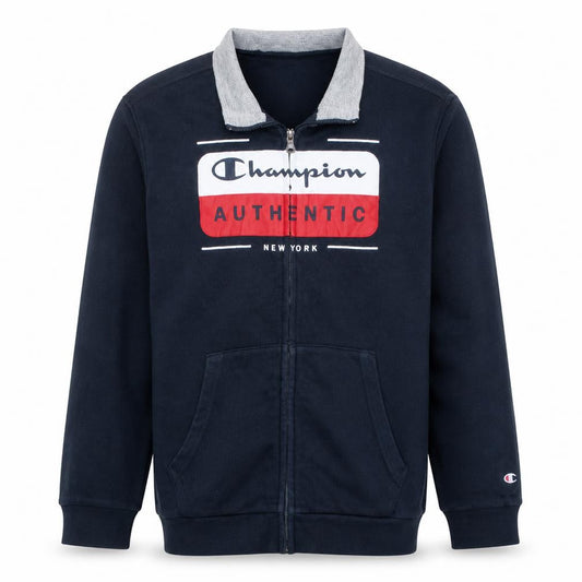 Champion Boys Blue Full Zip Fleece Sweatshirt XL 13-14 Years Logo Authentic