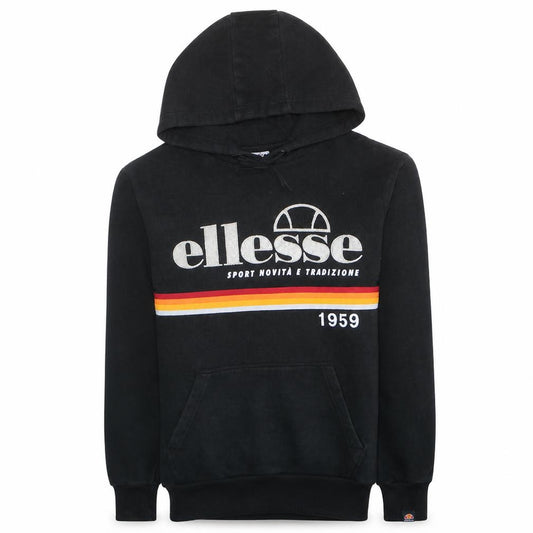 Ellesse Men's Black Pullover Hoodie Size S Retro Sports Logo