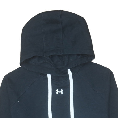Under Armour Men's Black Pullover Hoodie Medium Relaxed Fit Fleece