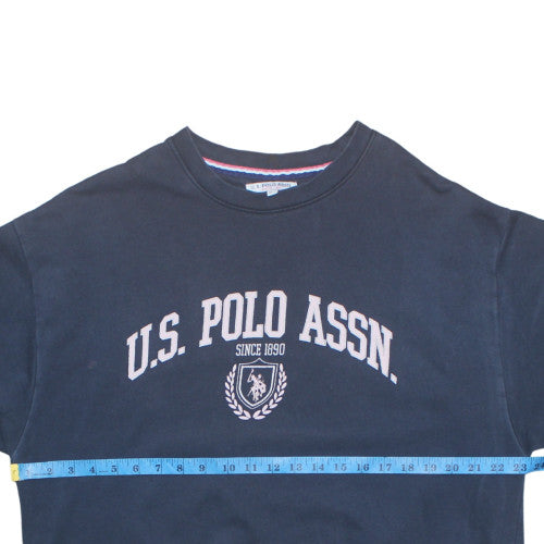 U.S. Polo Assn. Womens Navy Blue Sweatshirt Size 12 Crew Neck Pullover