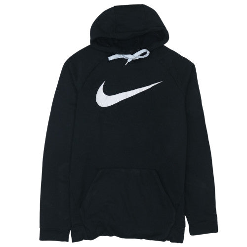 Nike Men's Black Dri-Fit Pullover Hoodie L Sports Logo Sweatshirt