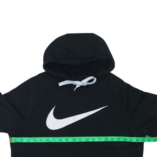 Nike Men's Black Dri-Fit Pullover Hoodie L Sports Logo Sweatshirt