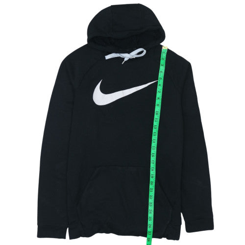 Nike Men's Black Dri-Fit Pullover Hoodie L Sports Logo Sweatshirt