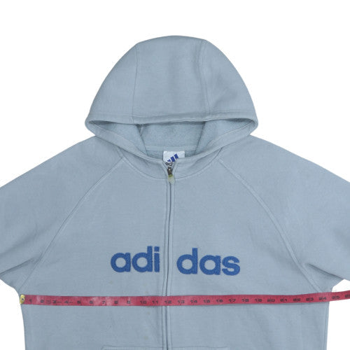 adidas Men's Blue Full Zip Fleece Hoodie L Sportswear