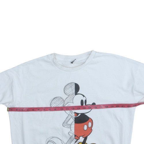 Disney at George Women White Mickey Mouse Sweatshirt Size M 12-14