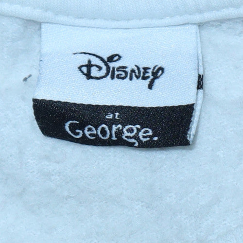 Disney at George Women White Mickey Mouse Sweatshirt Size M 12-14