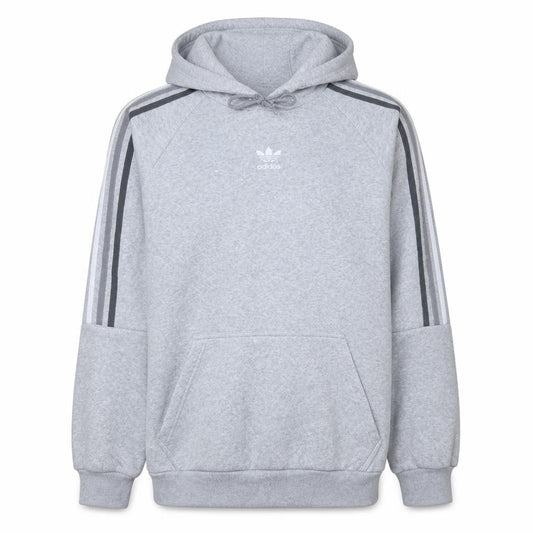 Adidas Mens Grey Pullover Hoodie M Regular Fit Fleece Sportswear