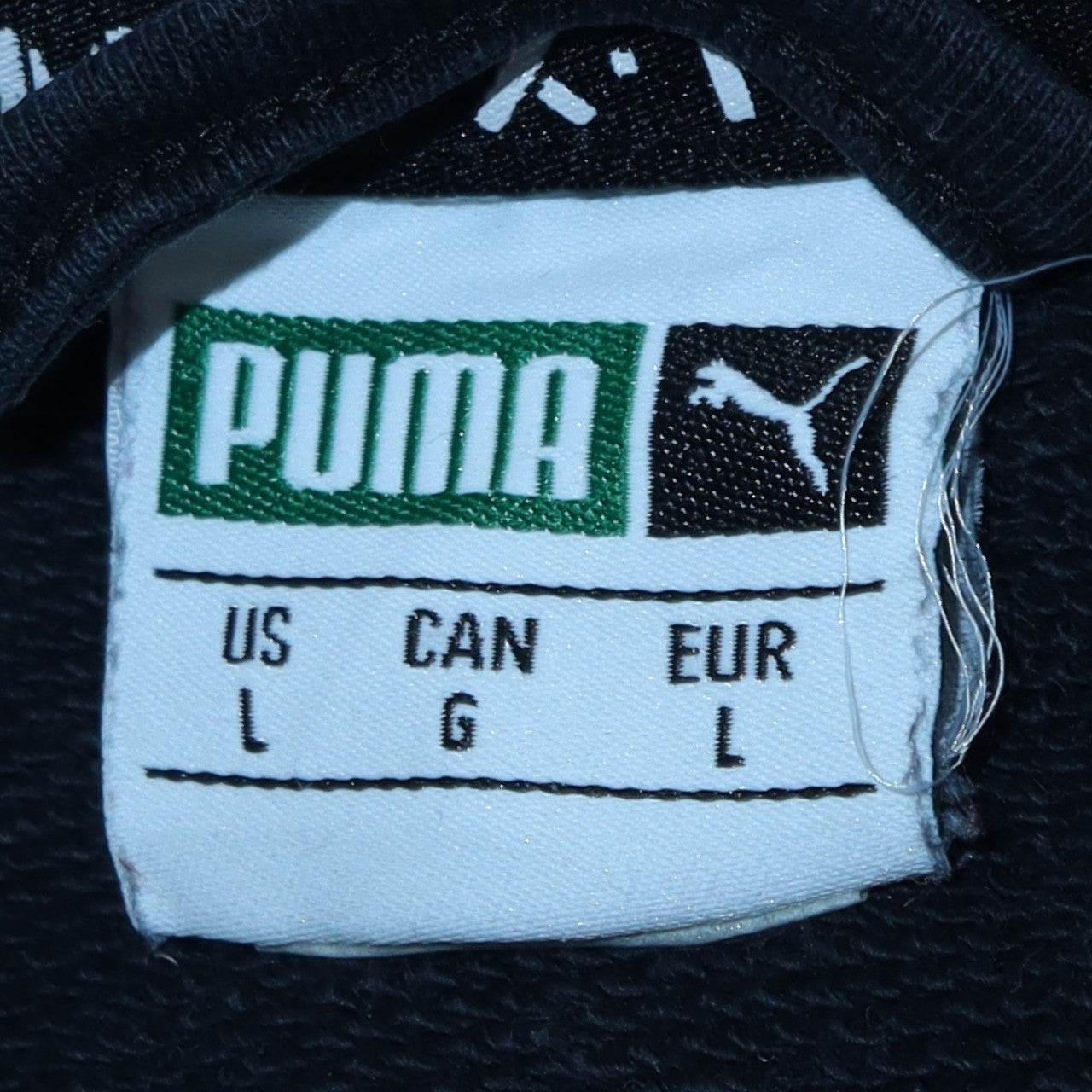 Puma Mens Black and White Full Zip Sweatshirt Size L