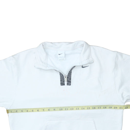 Nike Women White Therma-Fit 1/4 Zip Pullover Sweatshirt Size S