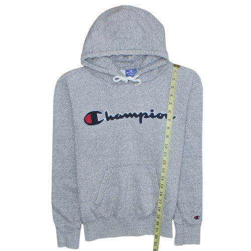 Champion Womens Grey XS Pullover Hoodie 100% Cotton Embroidered Logo