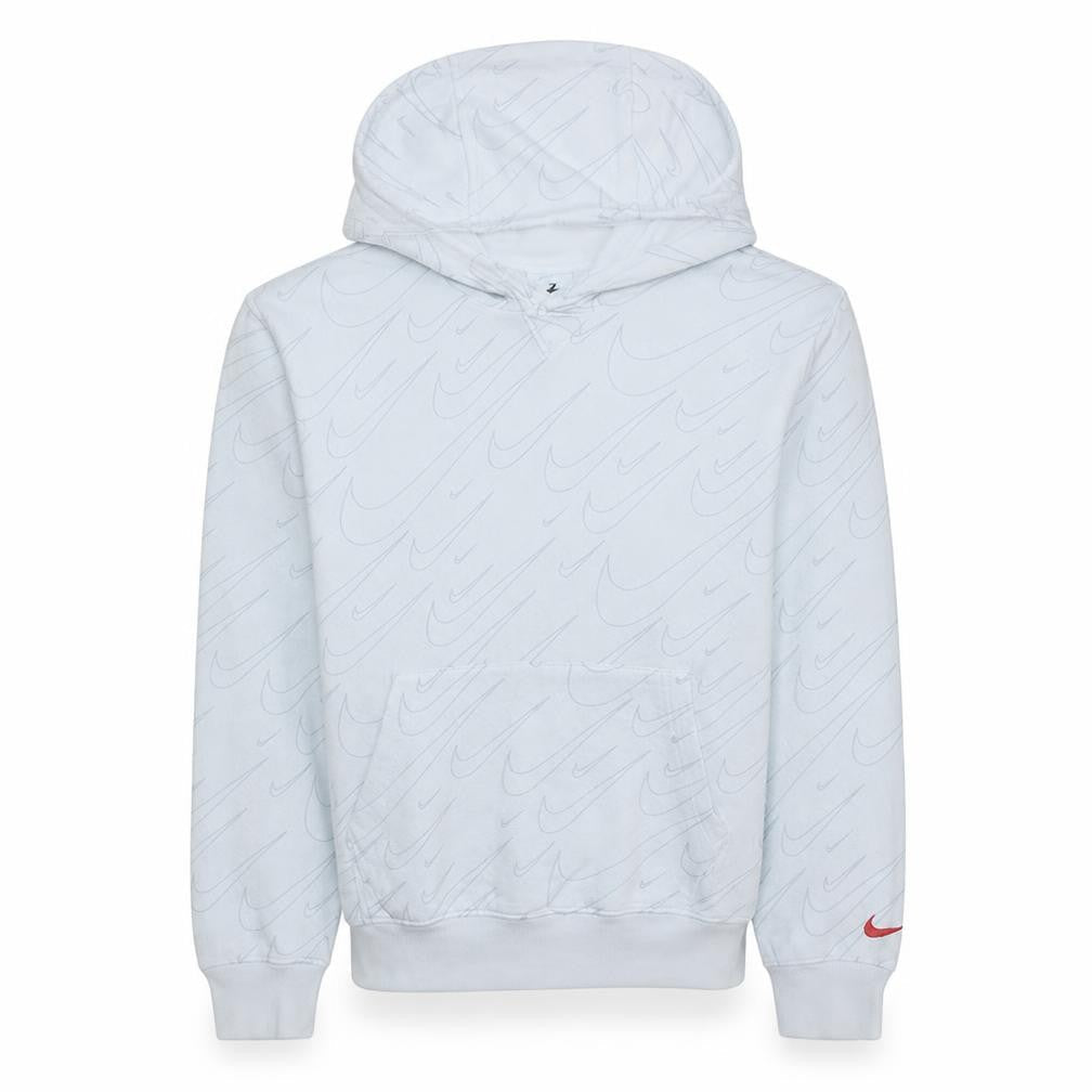 Nike Men's White XS Pullover Hoodie with Logo Graphic Print