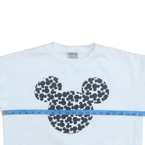 Disney Primark Women White Mickey Mouse Sweatshirt Size S 10/12
