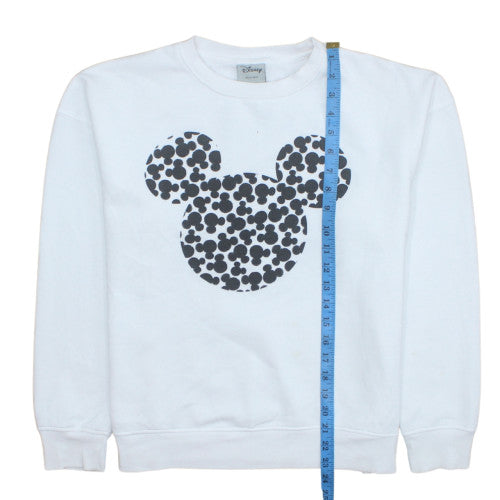 Disney Primark Women White Mickey Mouse Sweatshirt Size S 10/12