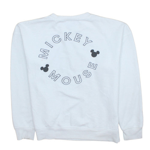 Disney Primark Women White Mickey Mouse Sweatshirt Size S 10/12
