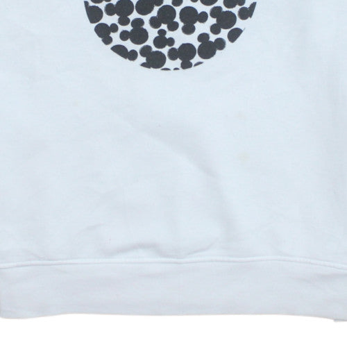 Disney Primark Women White Mickey Mouse Sweatshirt Size S 10/12