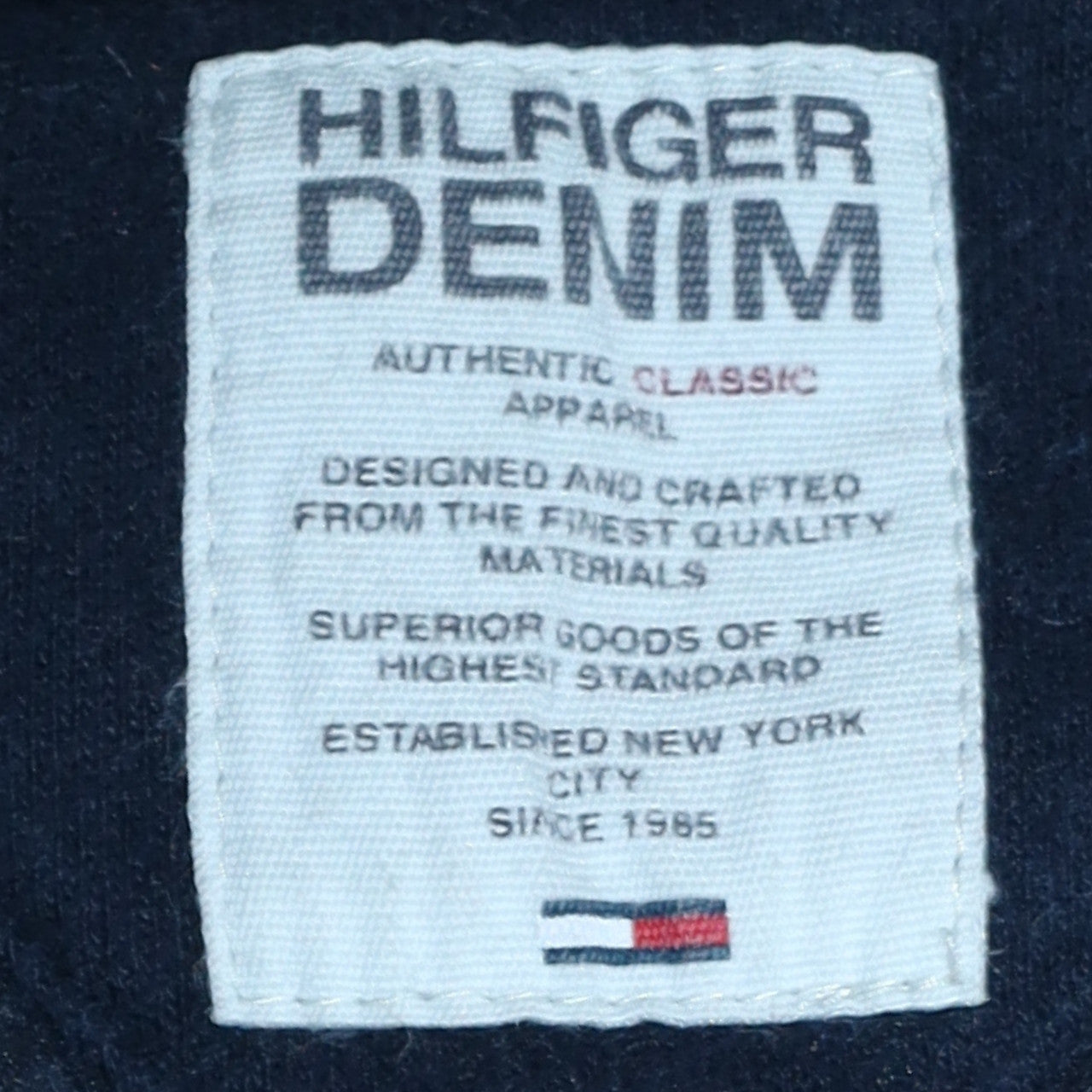 Hilfiger Denim Men's Blue Pullover Hoodie Medium Logo Print