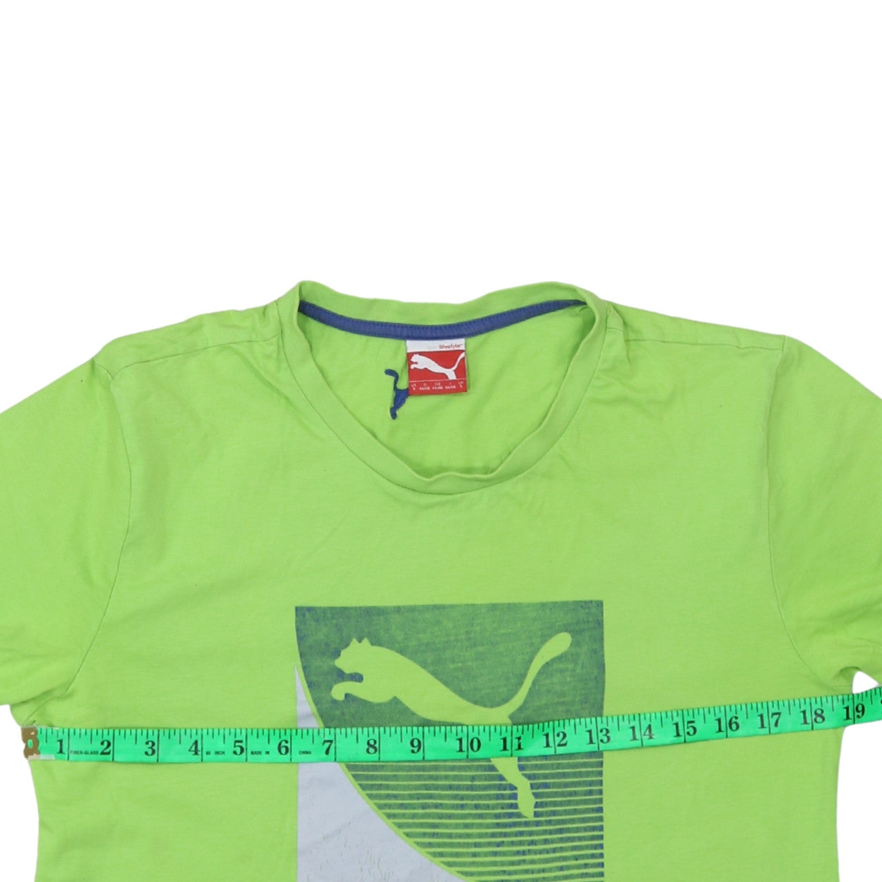 Puma Men’s Green Short Sleeve Crew Neck Graphic T-Shirt Size S
