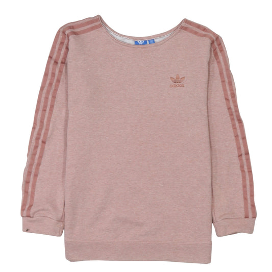 Adidas Women Pink Crew Neck Long Sleeve Pullover Sweatshirt Size 10