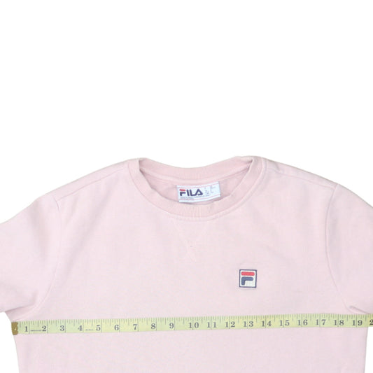 Fila Women Pink Crew Neck Pullover Sweatshirt Size Small