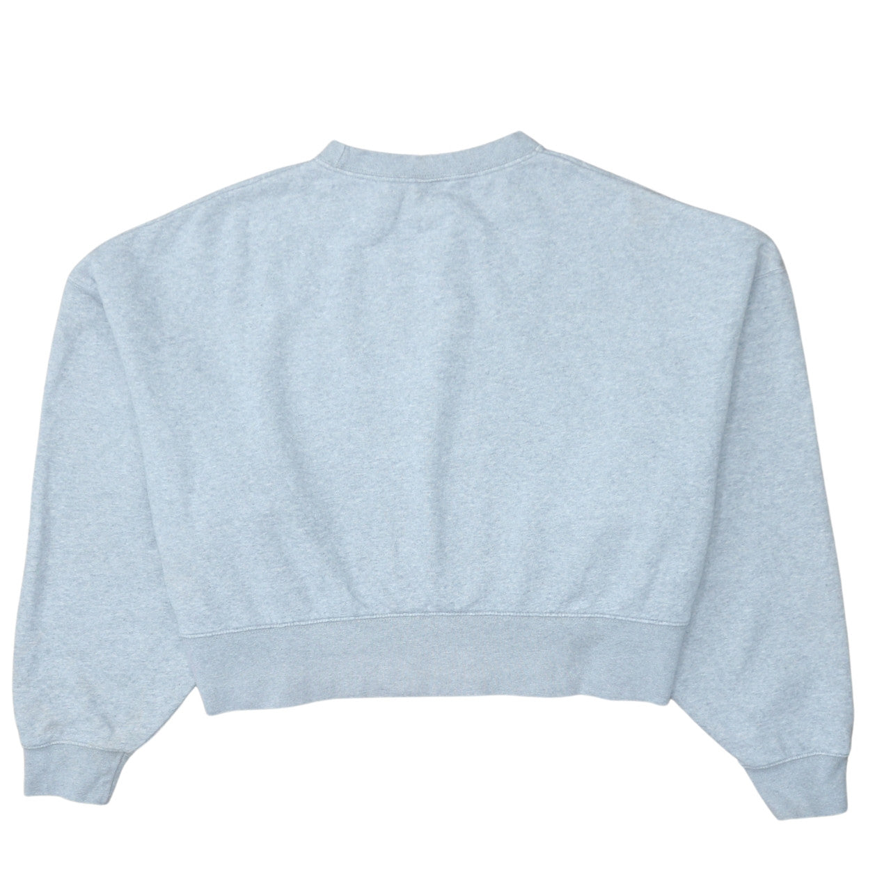 Nike Women Grey Small Crew Neck Pullover Sweatshirt Cotton Blend