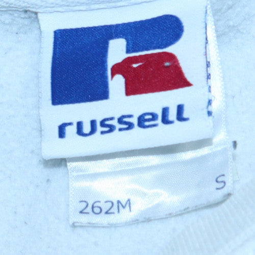Russell Women’s White Pullover Sweatshirt S Balloon Girl Graphic