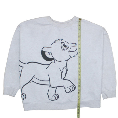 Disney Primark Women Grey 2XL Pullover Sweatshirt Lion King Simba Print