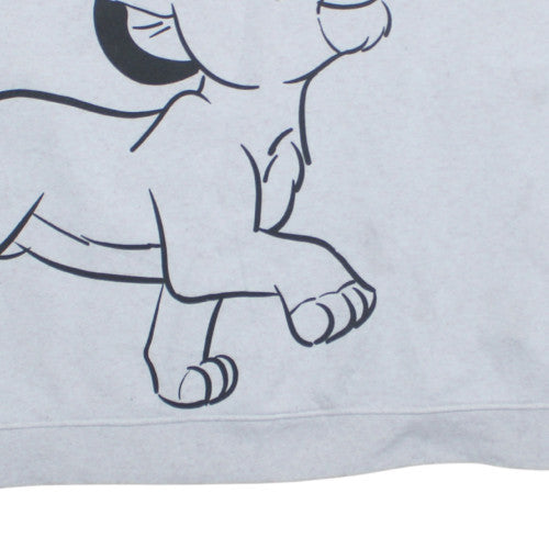 Disney Primark Women Grey 2XL Pullover Sweatshirt Lion King Simba Print