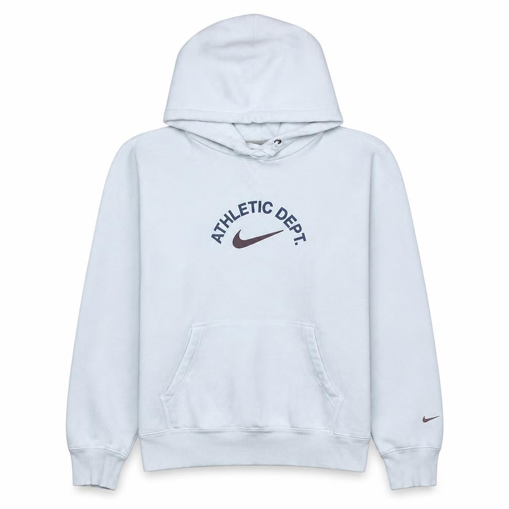 Nike Womens White Athletic Dept Pullover Hoodie UK 20/22 XL Cotton Blend