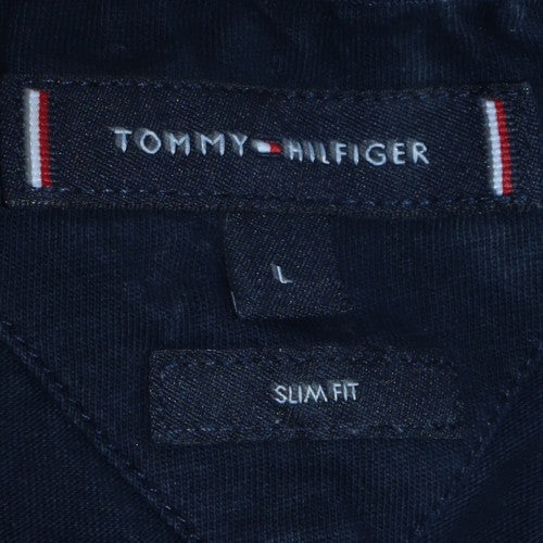 Tommy Hilfiger Men's Navy Blue Slim Fit Cotton T-Shirt L