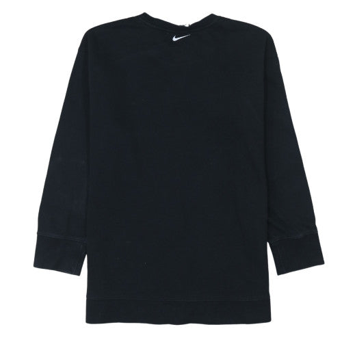 Nike Boys Black Pullover Sweatshirt L 146-156cm Crew Neck Logo Fleece