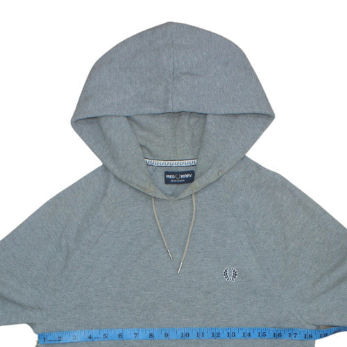 Fred Perry Men's Grey S Pullover Hoodie with Logo Trim