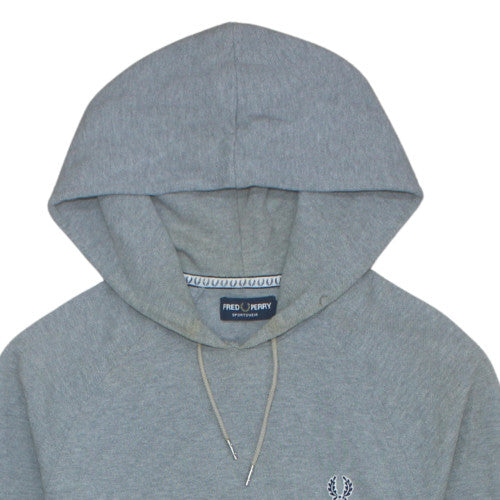 Fred Perry Men's Grey S Pullover Hoodie with Logo Trim