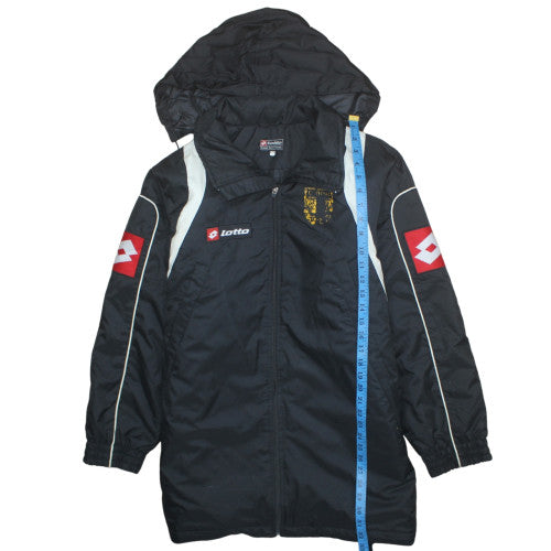Lotto Men's Black Hooded Parka Jacket Size S Regular Fit