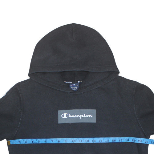 Champion Men's Black Medium Pullover Hoodie with Logo