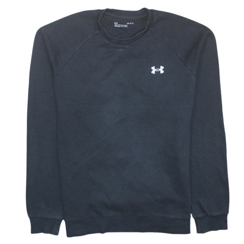Under Armour Men's Black Large Crew Neck Sweatshirt Loose Fit