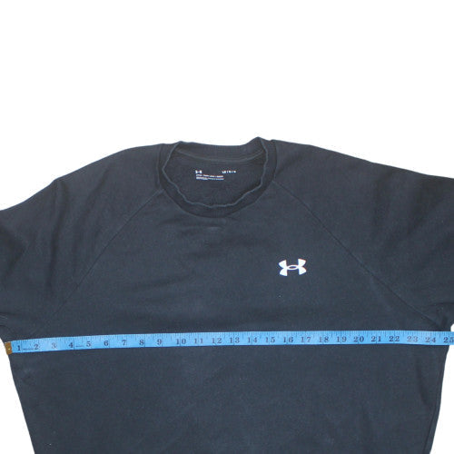 Under Armour Men's Black Large Crew Neck Sweatshirt Loose Fit