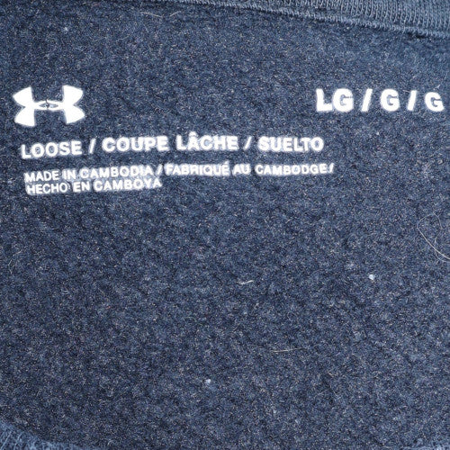 Under Armour Men's Black Large Crew Neck Sweatshirt Loose Fit