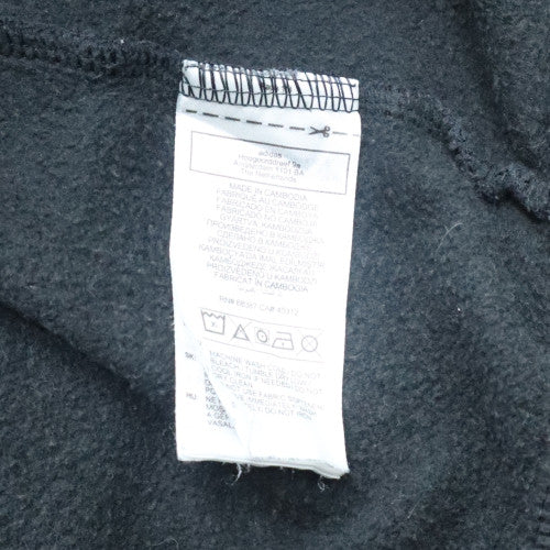 Adidas Mens Black Pullover Hoodie M Logo Fleece Sportswear
